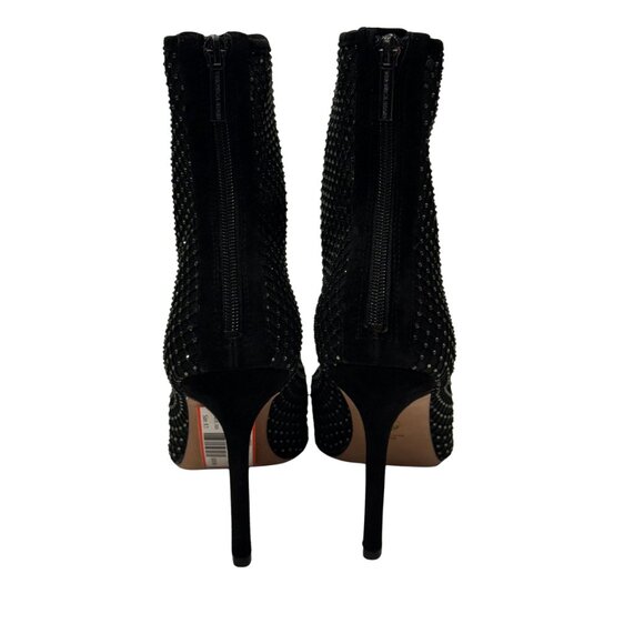 $550 Veronica Beard black Lisa Strass Mesh boots size 8.5 - Picture 3 of 5